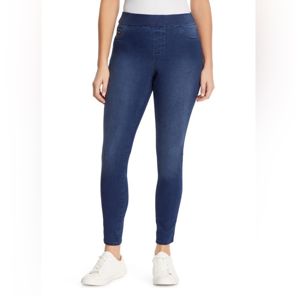 Nine West Heidi Pull On Skinny Jeans Dark Wash size 12